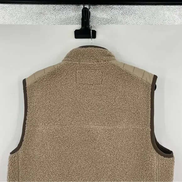 ๐ NWOT Vineyard Vines Nantucket Sherpa Vest Island Khaki Beige Tan Brown Medium - Picture 9 of 16